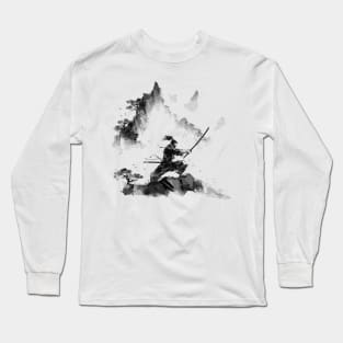 Samurai ink mountain Long Sleeve T-Shirt